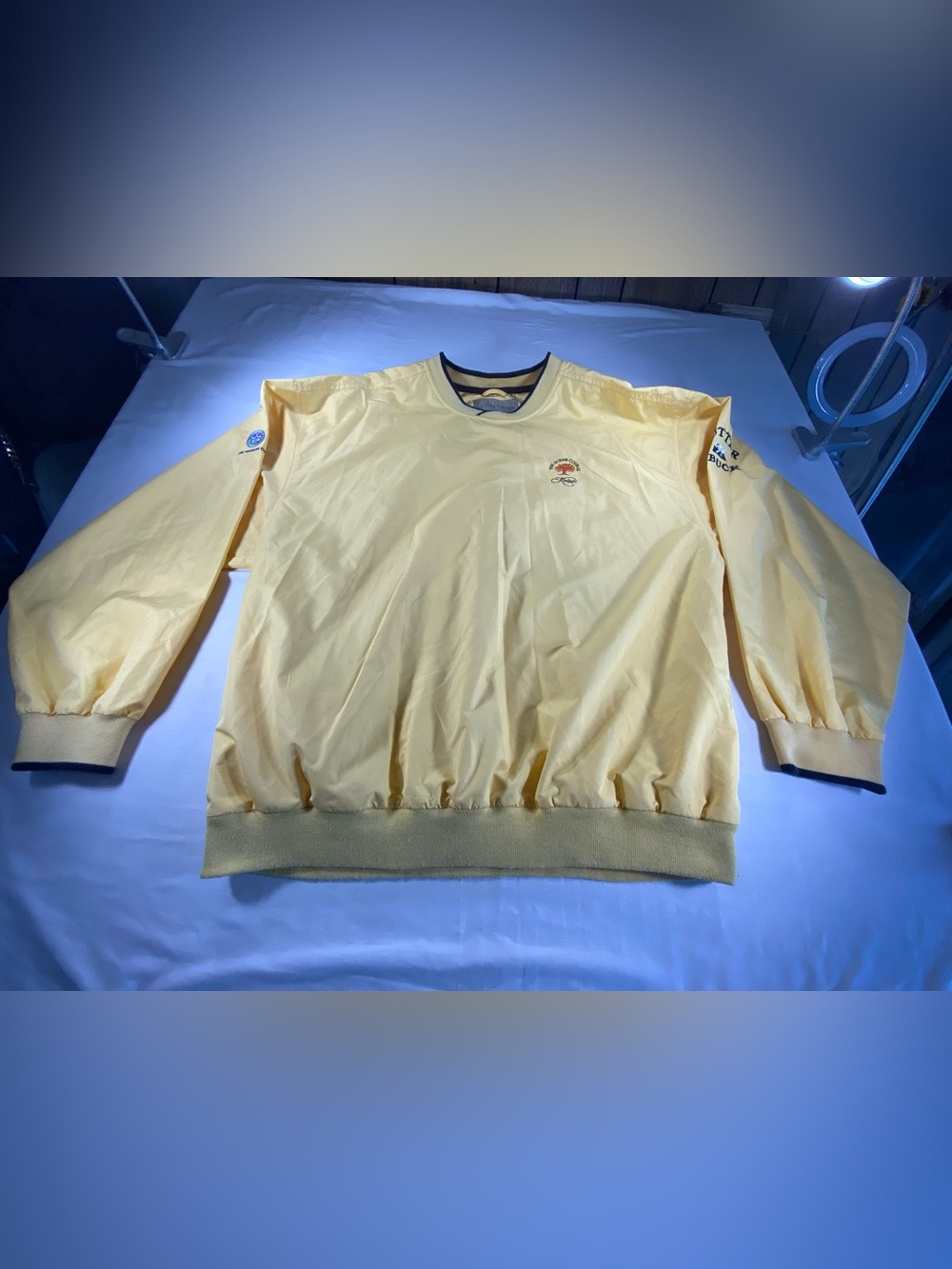 Cutter & Buck Men’s XXL Sunshine Yellow Pullover Windbreaker Shirt